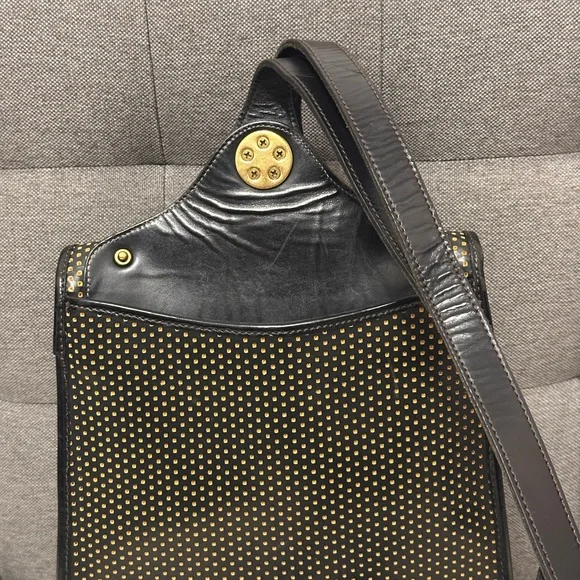 Vintage Y2K Dooney & Bourke Cabriolet black perforated leather backpack - Picture 6 of 10